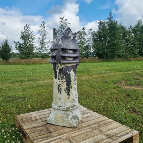 Crown Top Louvered Glazed Chimney Pot The Reclaimed Company