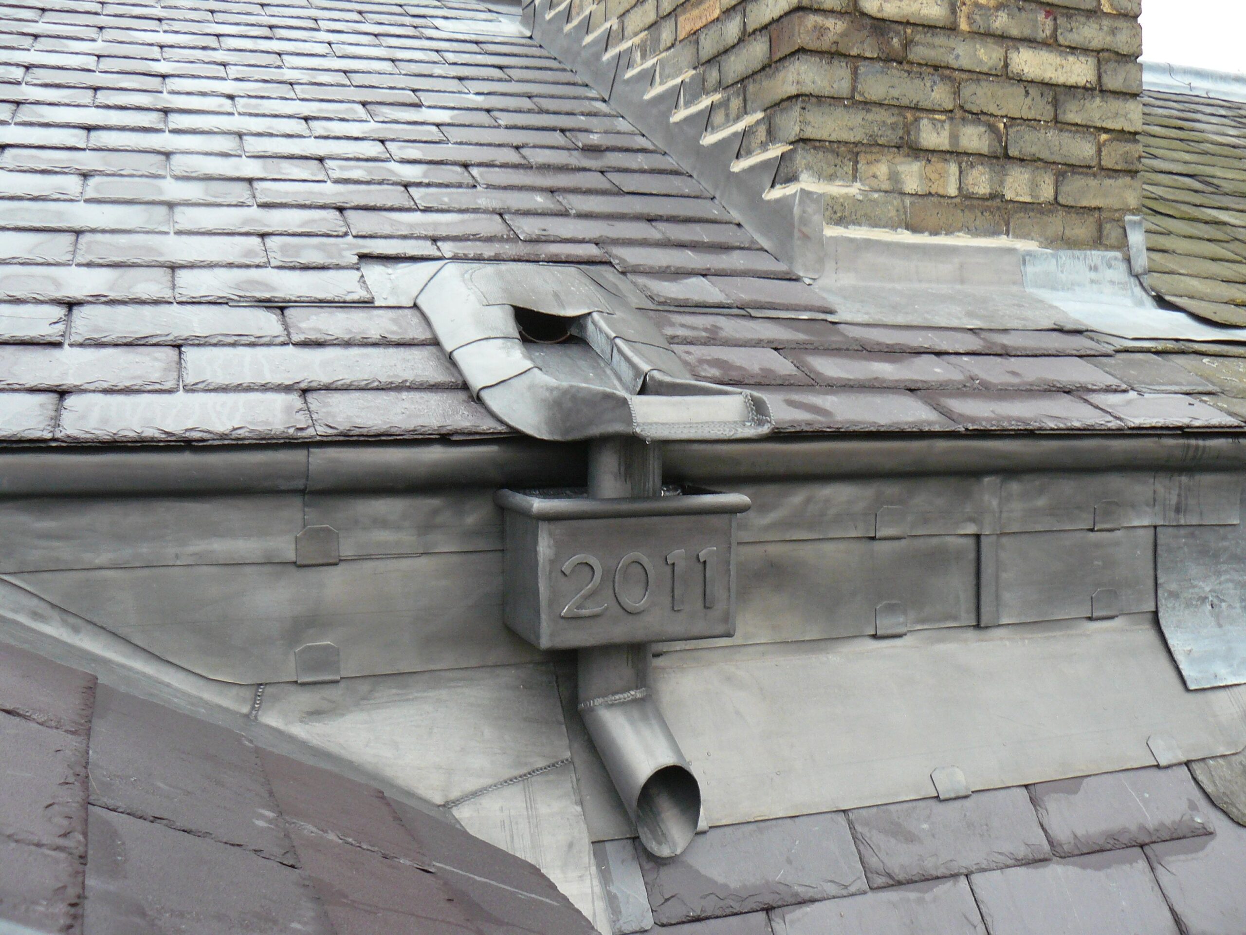 Traditional lead roofing detail on a heritage building