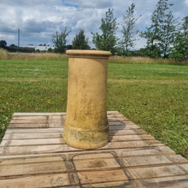 Short Buff Roll Top Chimney Pot The Reclaimed Company