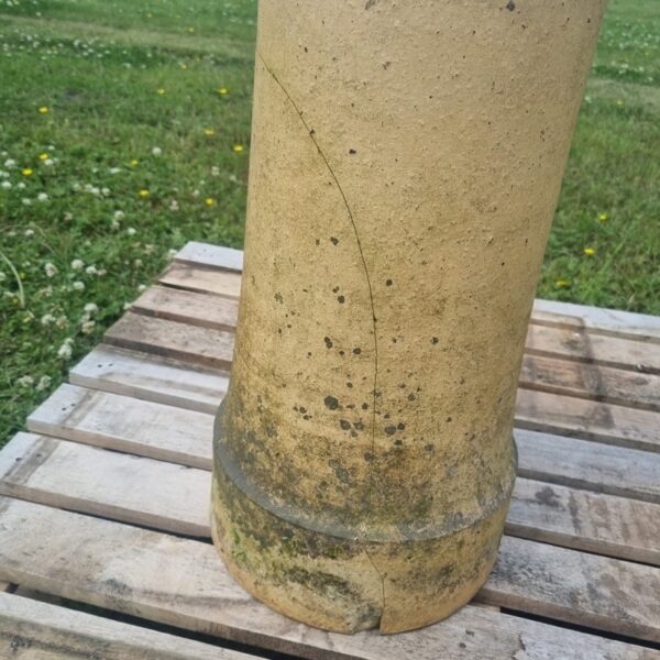 Short Buff Roll Top Chimney Pot The Reclaimed Company