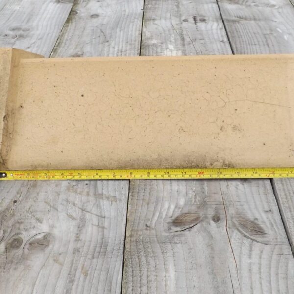 Alternative view of Angle capped ridge tiles in buff colour