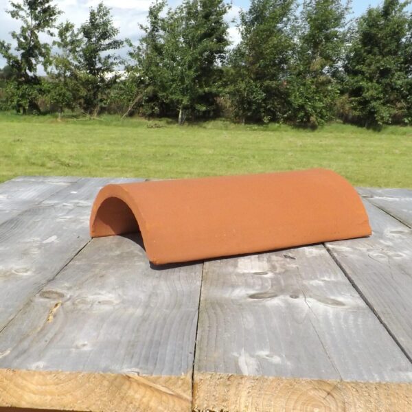 Half round clay ridge tiles