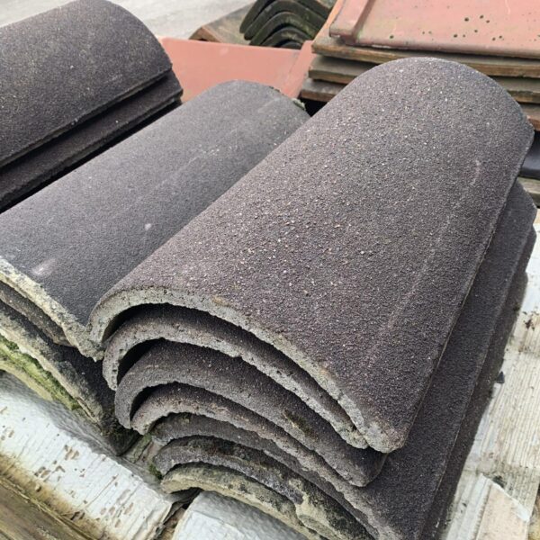 Concrete segmental ridge tiles