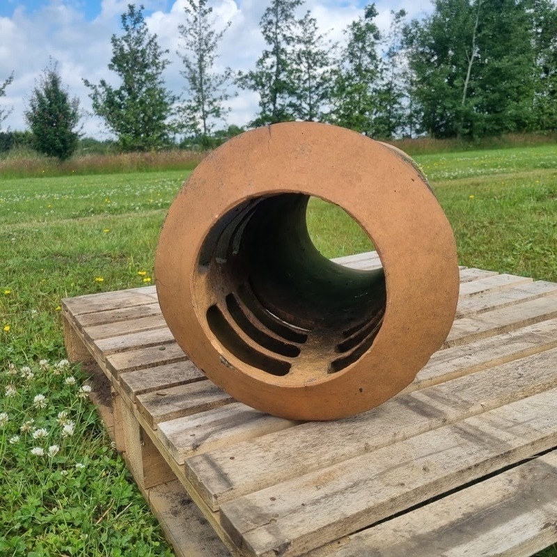 Tall Buff Louvered Chimney Pot Four bowl The Reclaimed Company