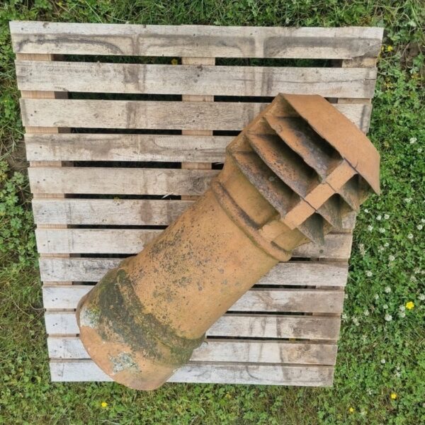 Tall Buff Louvered Chimney Pot Four bowl The Reclaimed Company