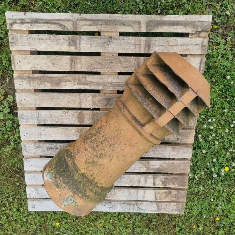 Tall Buff Louvered Chimney Pot Four bowl The Reclaimed Company