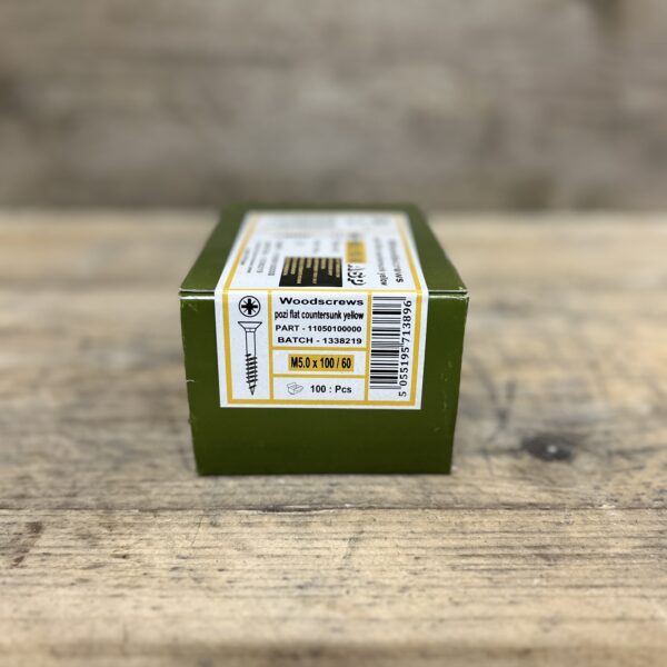 M5 x 100mm Yellow Pass Wood Screw The Reclaimed Company