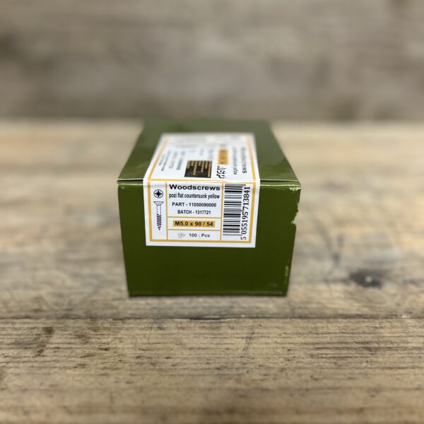 M5 x 90mm Yellow Pass Wood Screw The Reclaimed Company