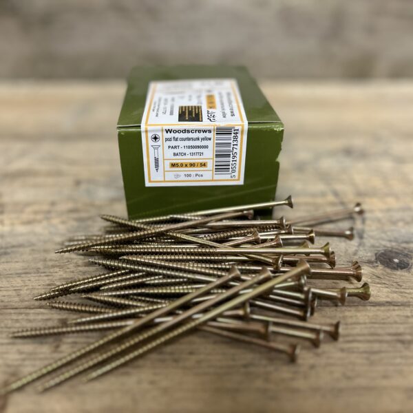 M5 x 90mm Yellow Pass Wood Screw The Reclaimed Company