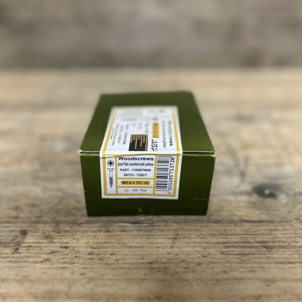 M5 x 70mm Yellow Pass Wood Screw The Reclaimed Company
