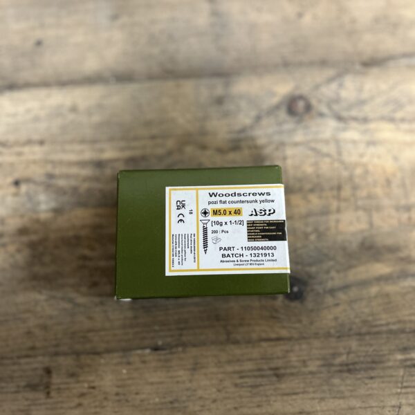 M5 x 40mm Yellow Pass Wood Screw The Reclaimed Company