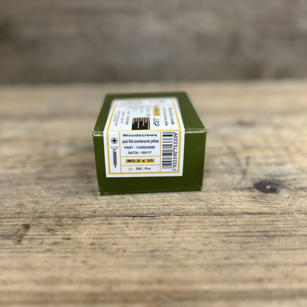 M5 x 35mm Yellow Pass Wood Screw The Reclaimed Company