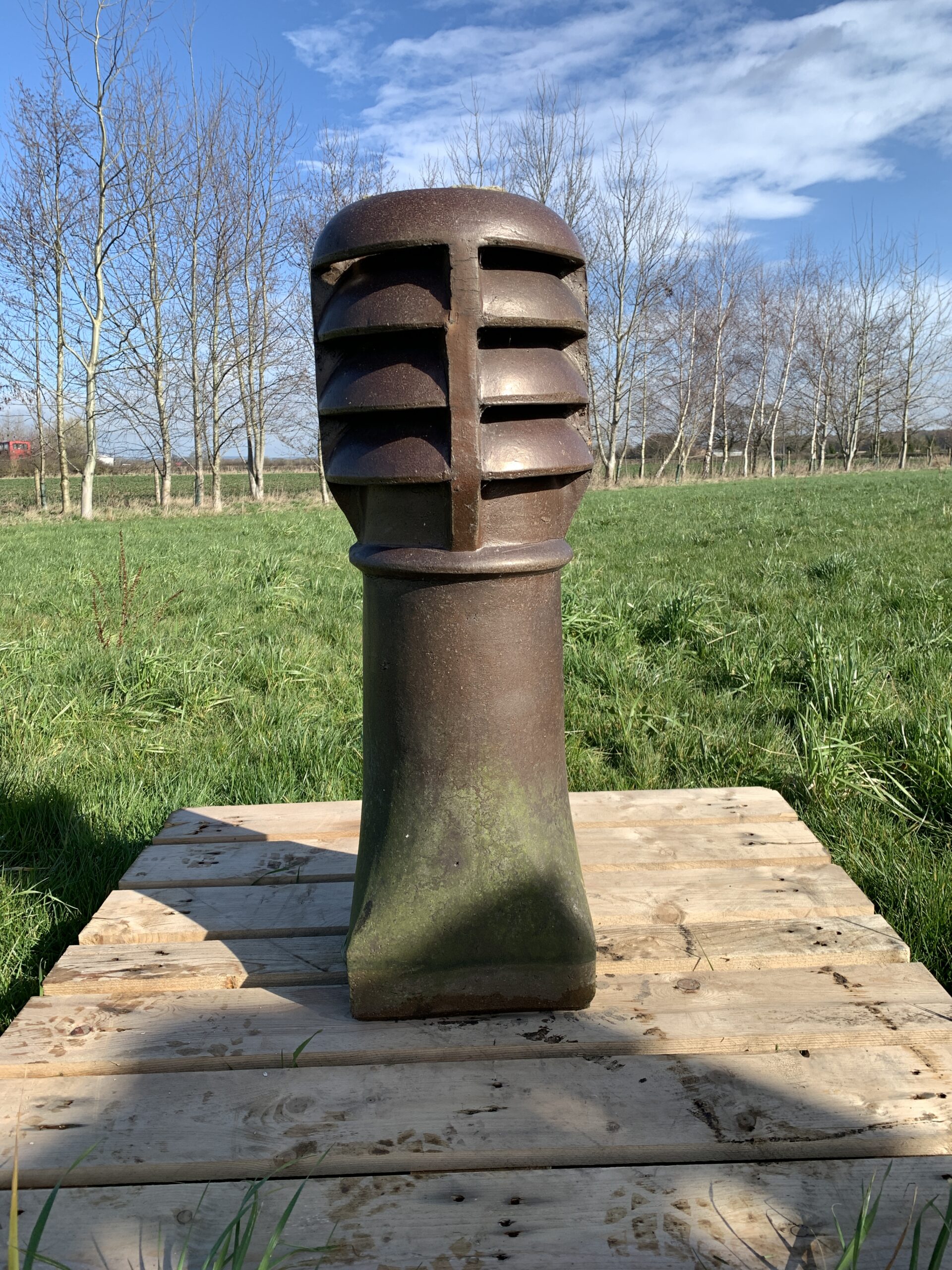 Round Glazed Louvered Hooded Chimney the reclaimed company