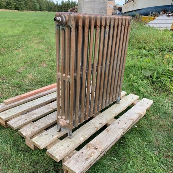 Bronze Victorian Four Column Cast Iron Radiator 13 Sections with Legs The Reclaimed Company