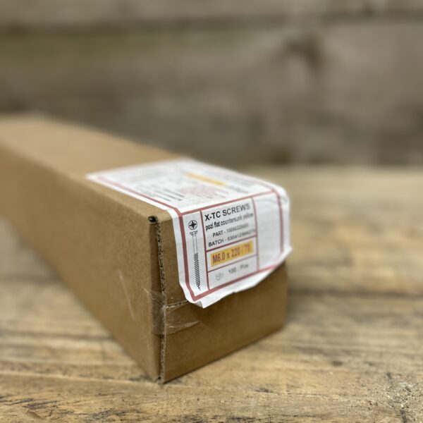 M6 x 220mm Yellow Pass wood Screw the reclaimed company