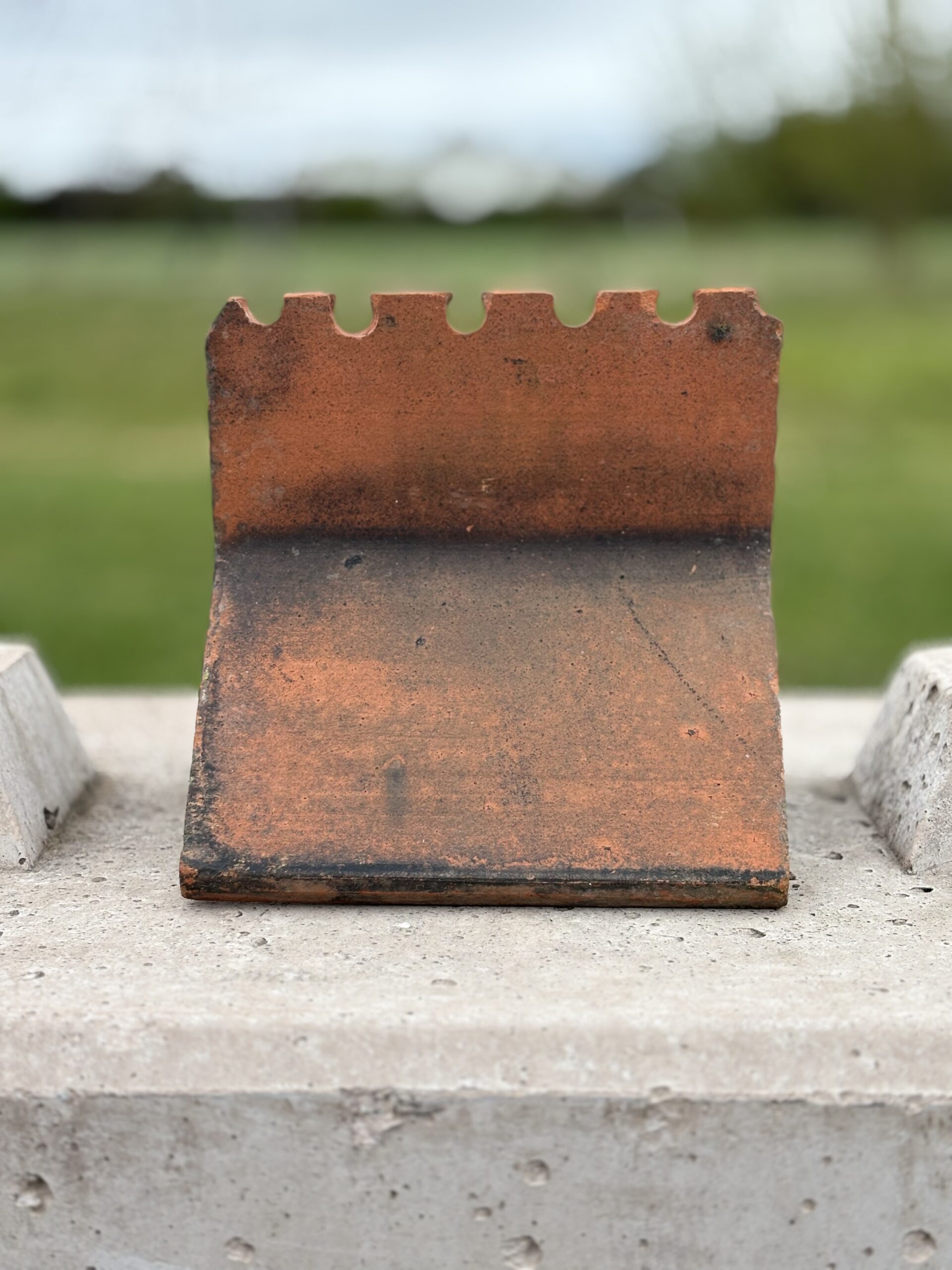 Reclaimed roof tiles and roofing materials ready for reuse