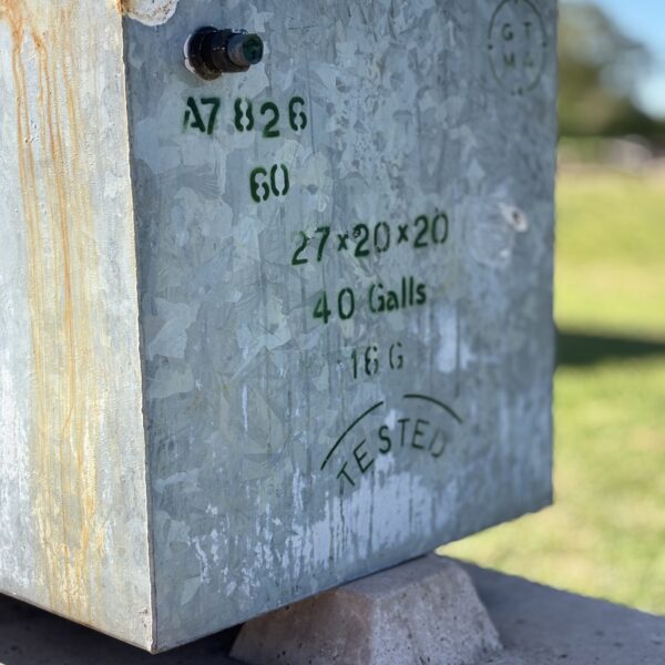 small salvaged water tank