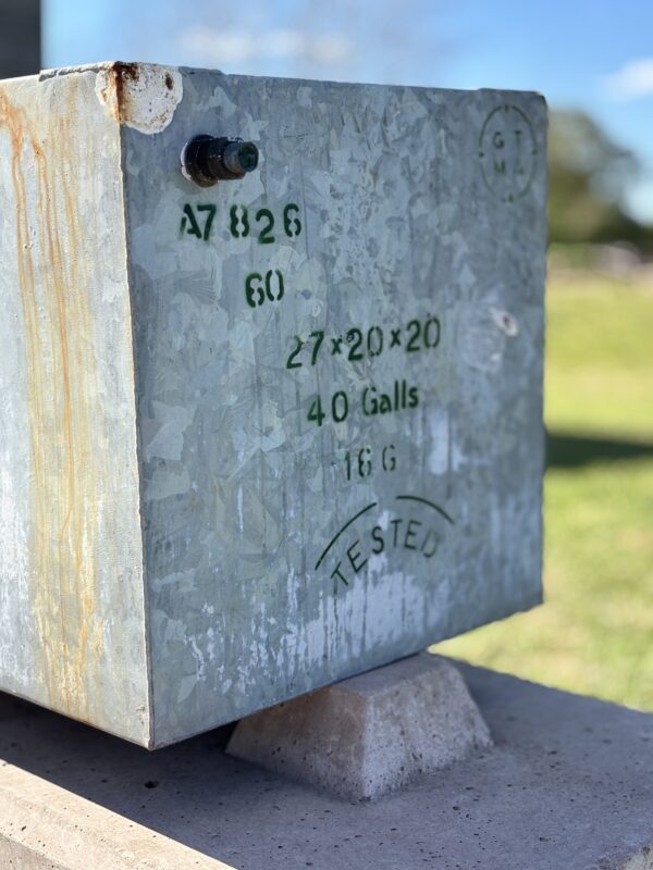 small salvaged water tank