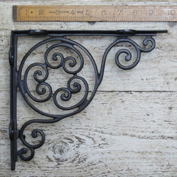 Shelf Bracket JUBILEE Scroll bracket Antique Iron 250mm x 230mm