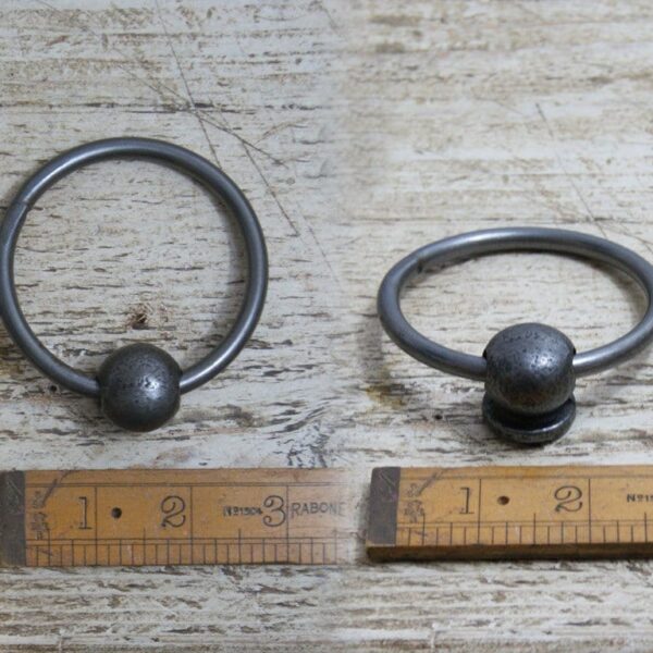 Door Stop Lifting Ring Handle Antique Iron 70mm