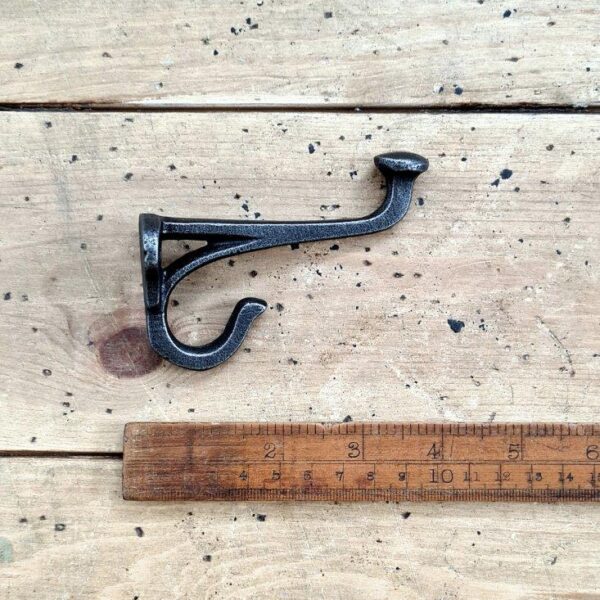 Alternative view of Hall Stand Hat & Coat Hook EVELYN Cast Antique Iron 100mm