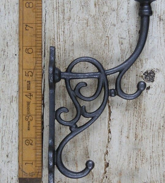 Coat Hook  Fancy STAVE Treble Clef Design Cast Antique Iron 215mm