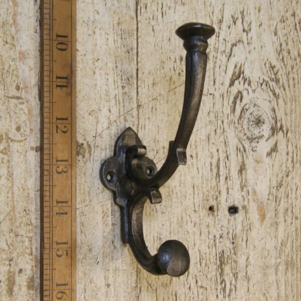 Hat and Coat Hook ROLLO Cast Antique Iron 150mm