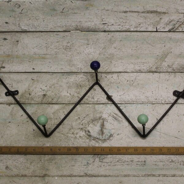 Coat Hook Rail ATOMIC Vintage Design Green / Blue / Orange