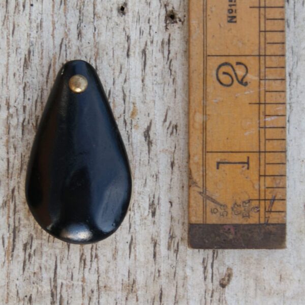 Escutcheon Peardrop Ebony / Brass 50mm