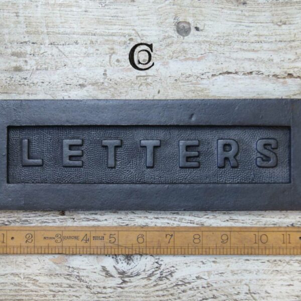 Letter Box Plate LETTERS Cast Antique Iron 300mm x 100mm