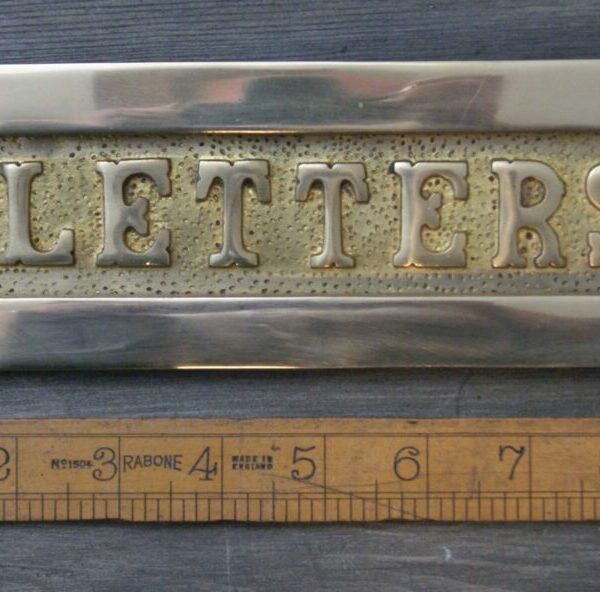 Letter Box Plate LETTERS Solid Brass 250mm x 75mm
