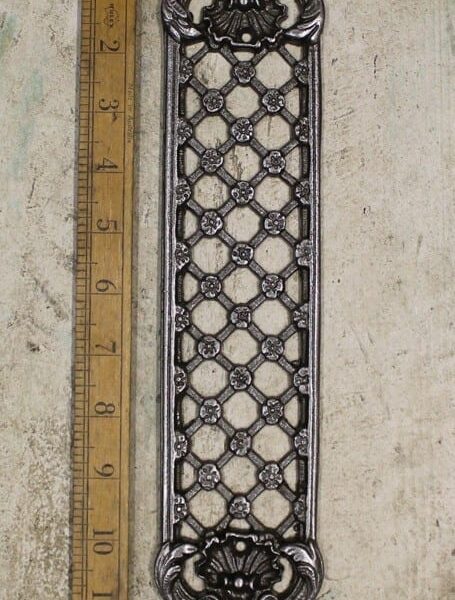 Push Finger Plate JALI LATTICE Antique Iron 300mm