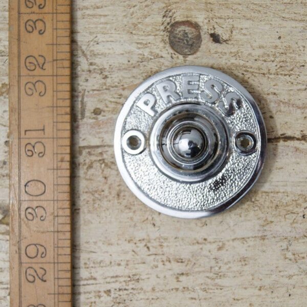 Door Bell Push PRESS Round Chrome Plate 60mm / 2.5mm Diameter