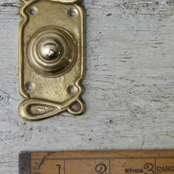 Door Bell Push Press ART NOUVEAU Solid Brass 80 x 35mm