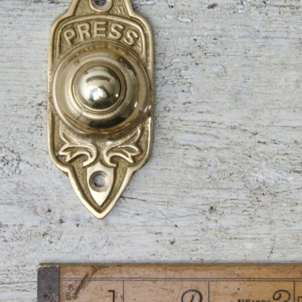 Door Bell Push Press MINSTER design 75mm x 27mm Solid Brass