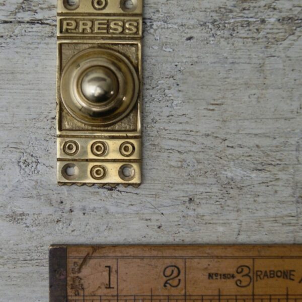 Door Bell Push Press RETRO design 75mm x 30mm Solid Brass