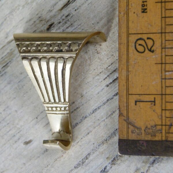 Picture Rail Hook USA Style PRESSED Antique Brass 40mm