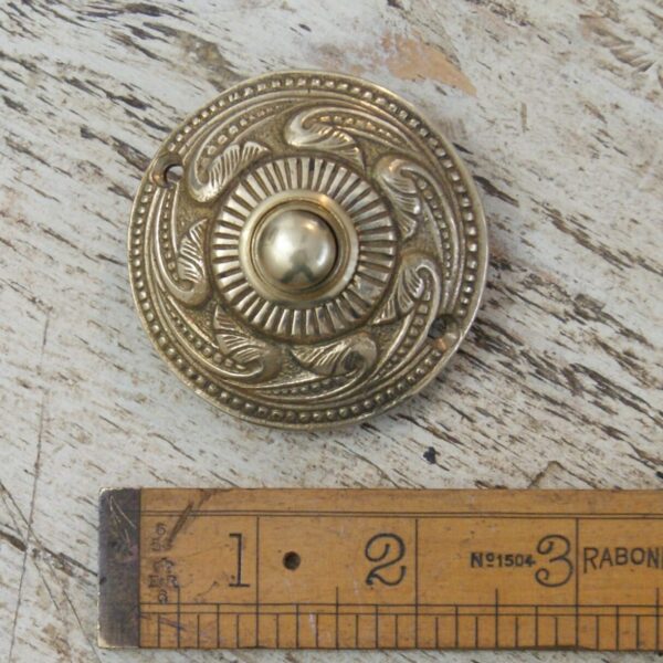Door Bell Push ROCOCCO Solid Brass 60mm Diameter