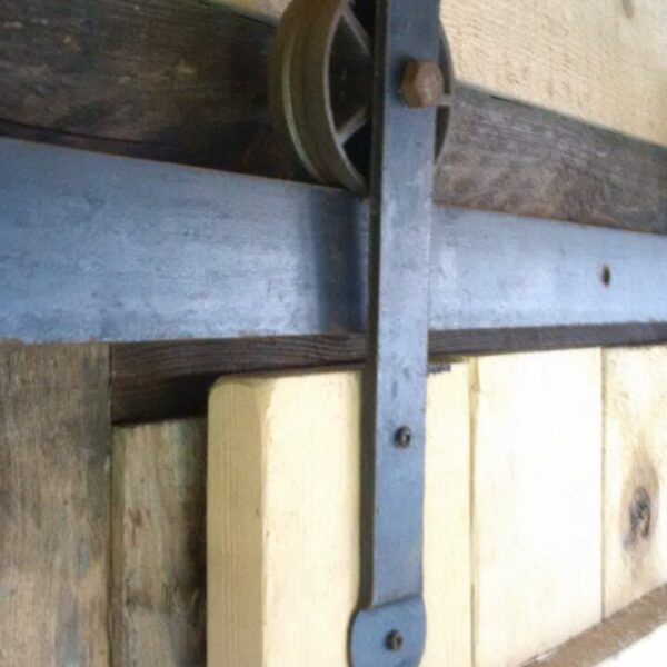 Sliding Door Track Set Architectural Penny End Antique Iron 1.8m Bar