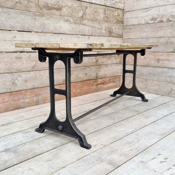 Alternative view of Table End Frame VALIANT (rod sep) Heavy Cast Iron 650mm