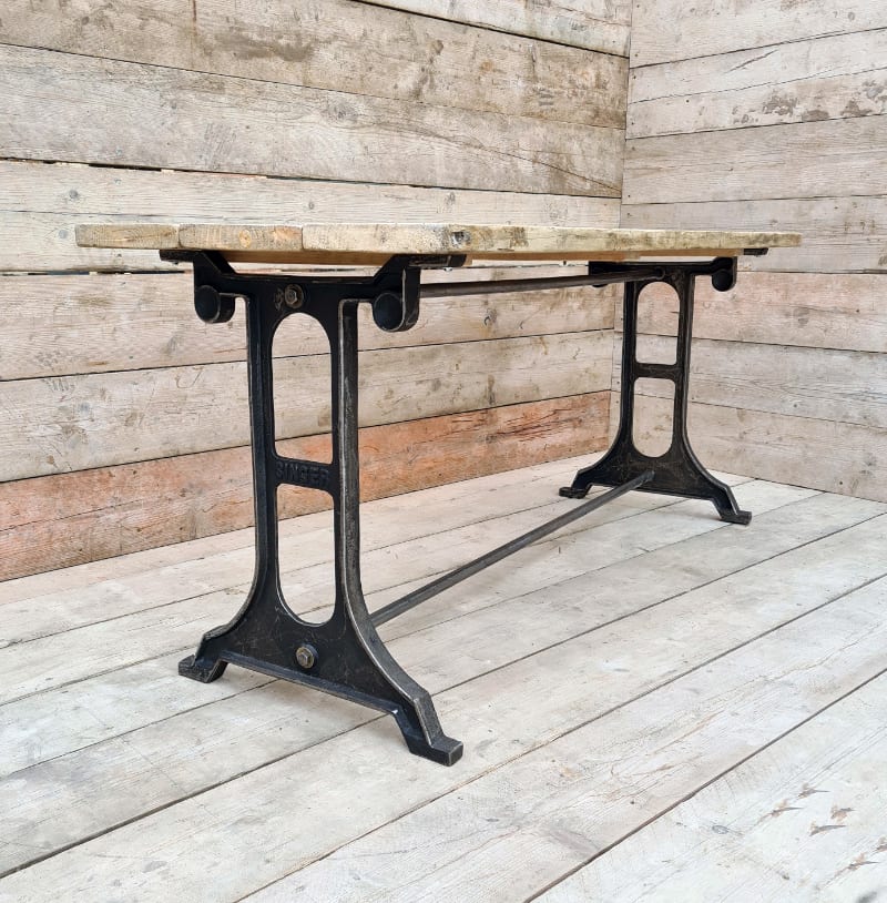 Table End Frame VALIANT (rod sep) Heavy Cast Iron 650mm - Image 2