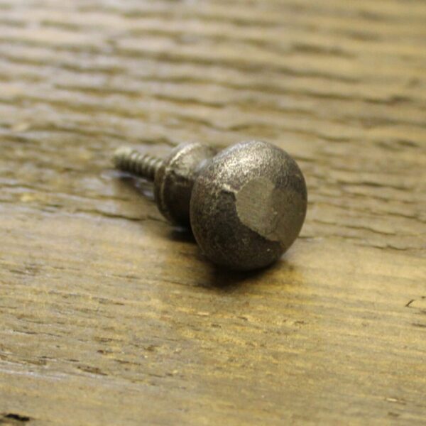 Alternative view of Knob Button Bureau Spice Rear Thread / Screw-In Cast Antique Iron 16mm Diameter