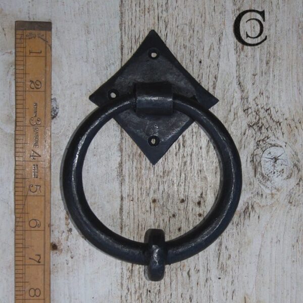 Door Knocker ROUND Heavy Hand Forged Beeswax 152mm