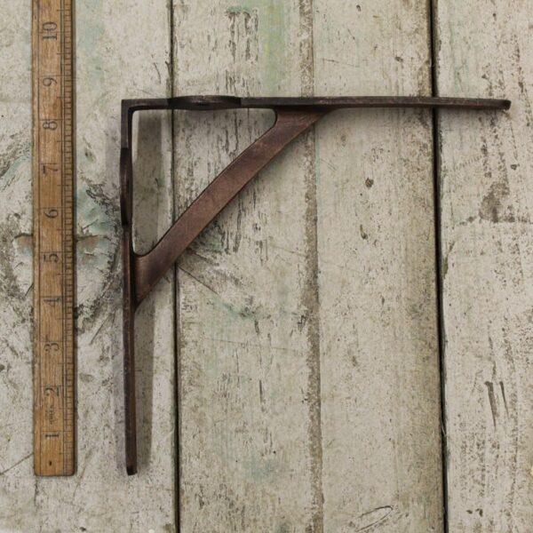 Shelf Bracket GALLOWS Plain Lugs Cast Antique COPPER 200mm