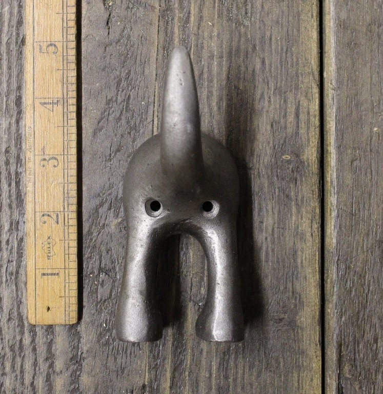 Coat Hook DOG TAIL Cast Antique Iron 115mm (HEAVY) - Image 2