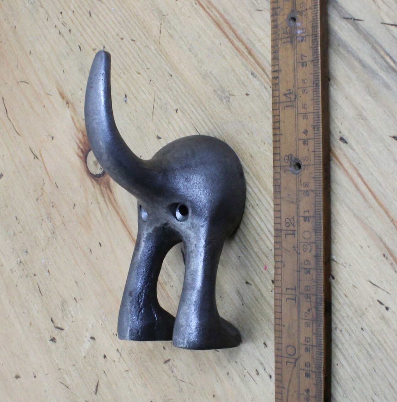 Coat Hook DOG TAIL Cast Antique Iron 115mm (HEAVY)