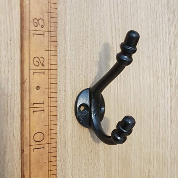 Hat & Coat Hook CHILDS ACORN Epoxy Black 75mm