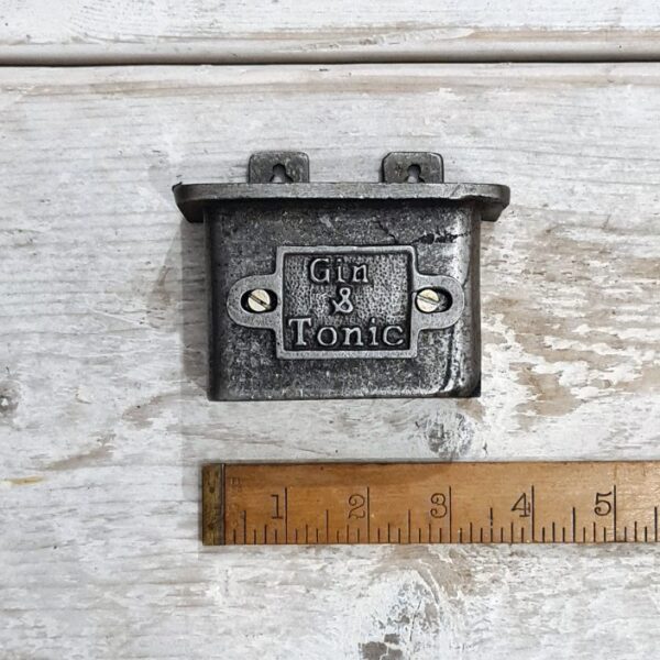 Cap Catcher with plaque GIN & TONIC Cast Antique Iron