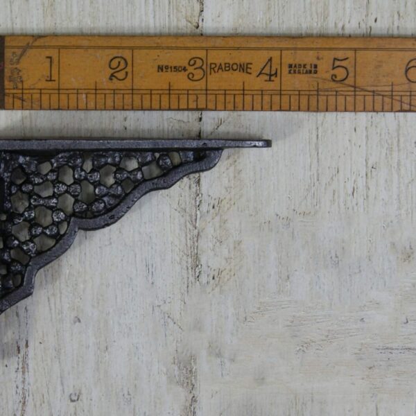 Shelf Bracket JALI LATTICE Cast Antique Iron 75mm x 100mm