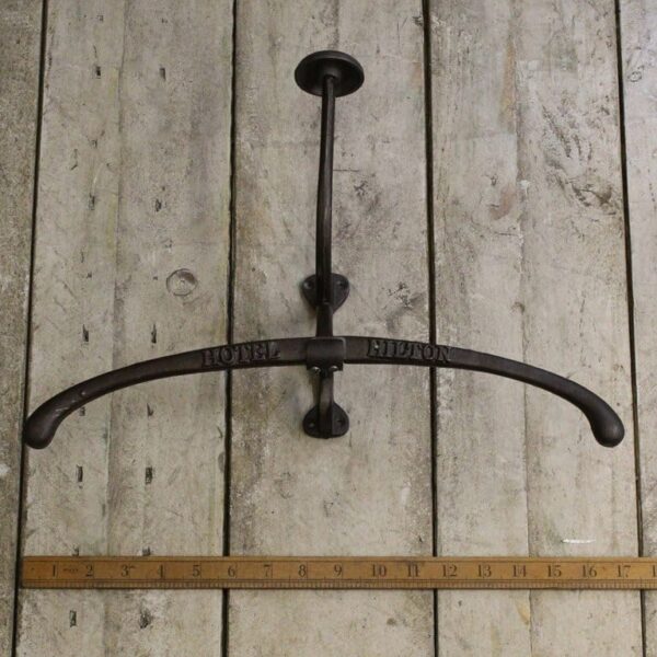 Clothes Hanger Jacket HILTON HOTEL Cast Antique Iron 400mm